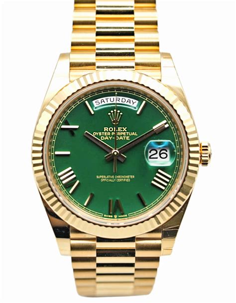 rolex day date pearlmaster green dial|rolex day date 40 228238.